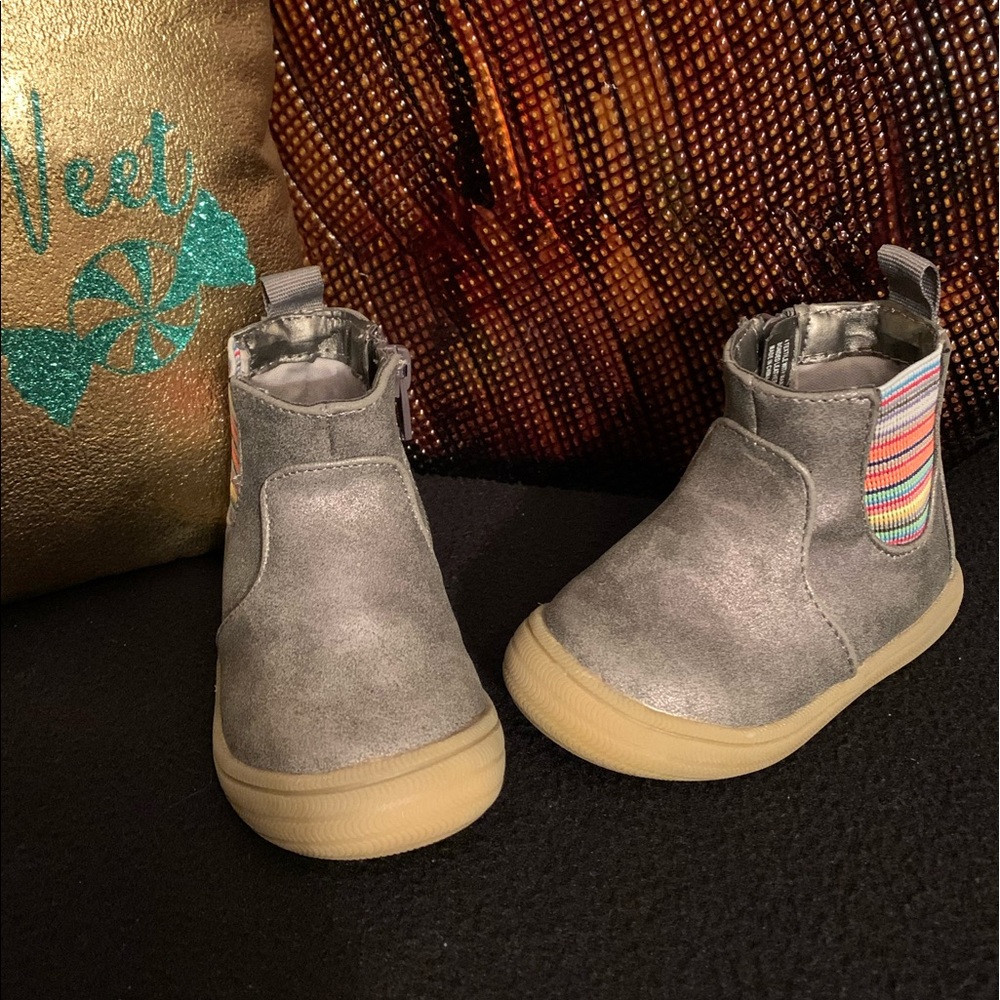Gray Ankle Boots